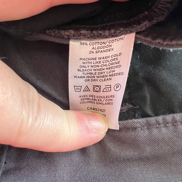 Loft Gray Curvy Straight Crop Pants Size 10 - Picture 7 of 7